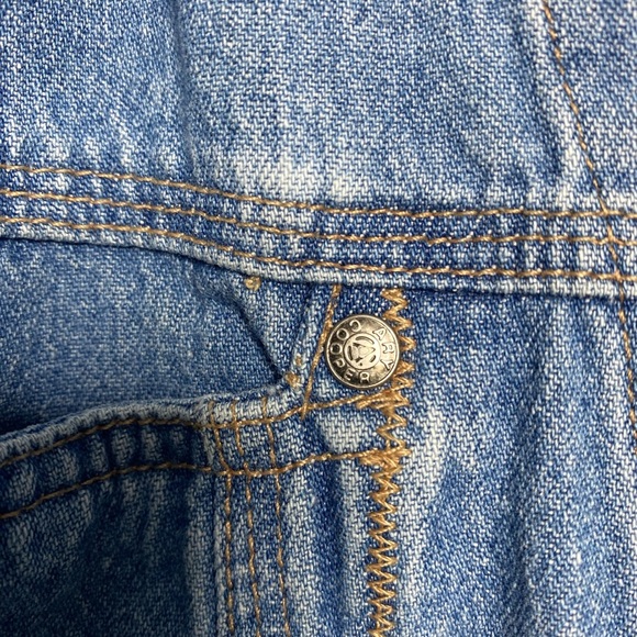 Ary Cooper vintage SOFT 100%COTTON denim shirt with flannel edged collar size M - Picture 6 of 9